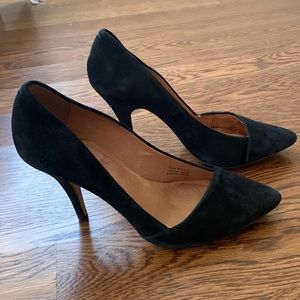 Madewell Black Suede Heels